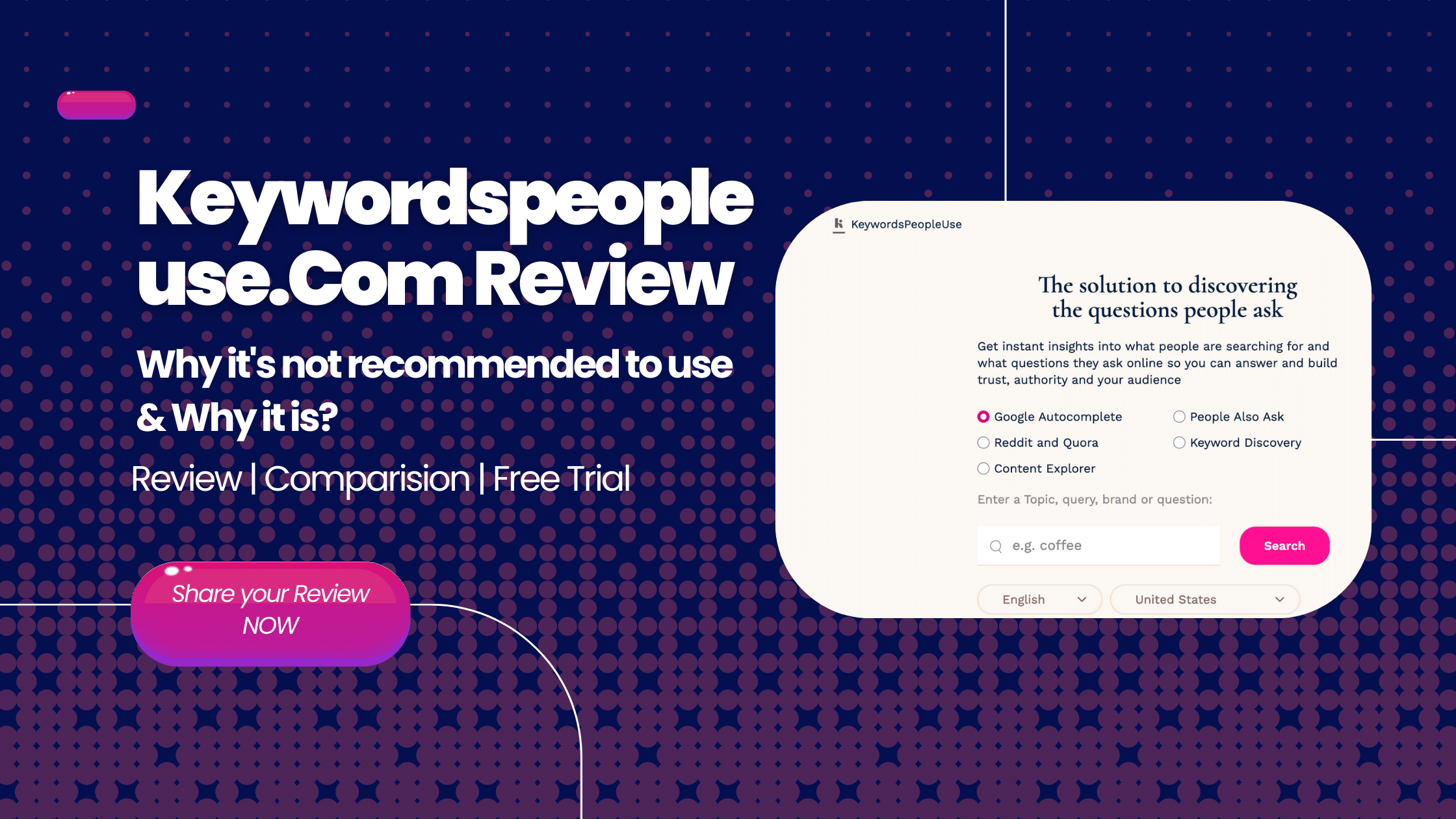 Keywordspeopleuse.Com review by saasreviews.org